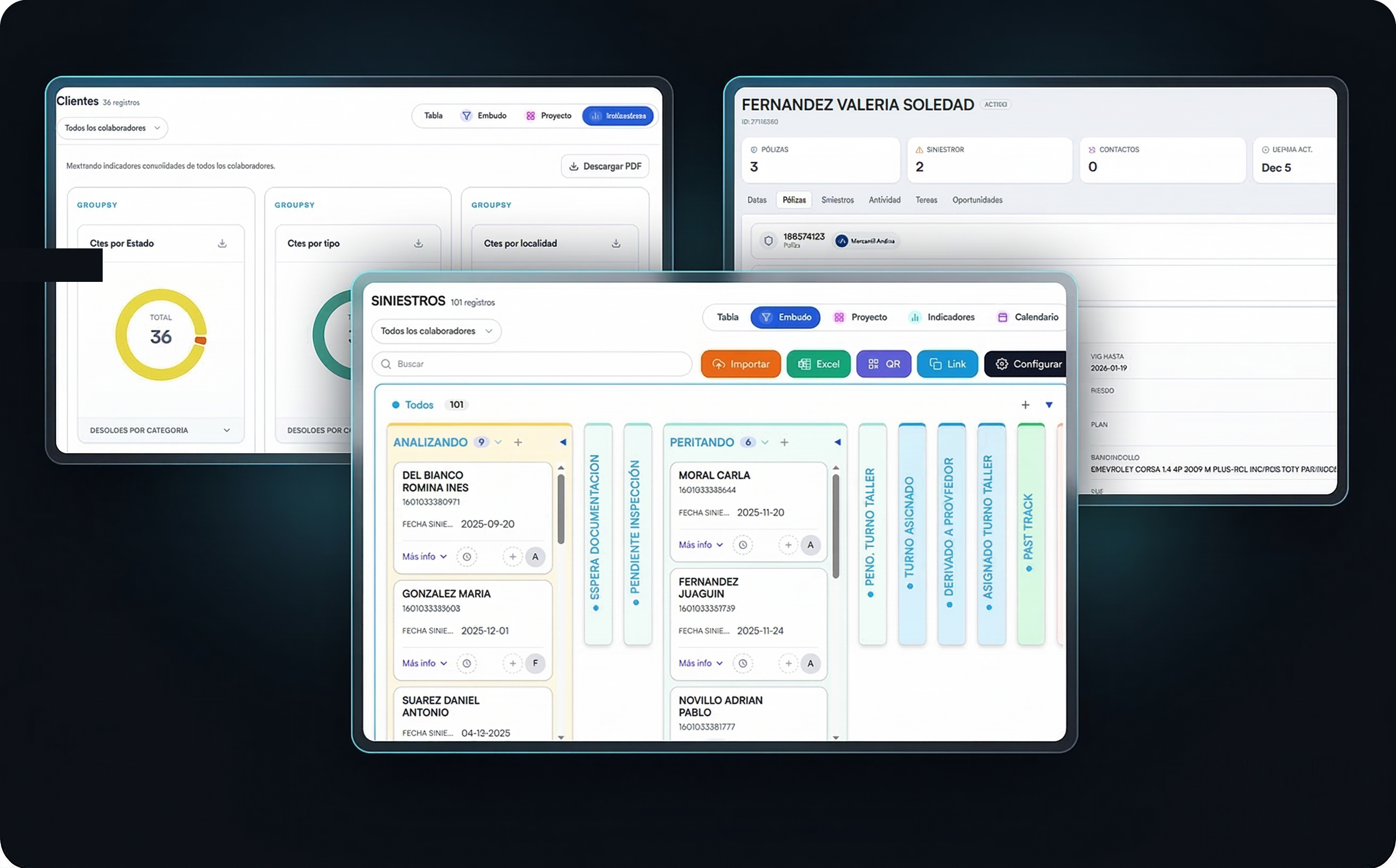 Captura principal de VISION PAS mostrando una vista de operación comercial.